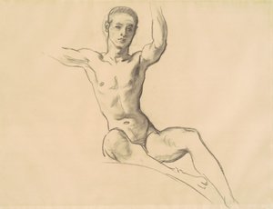 Study for Figure above Music, 1919-1920. av John Singer Sargent