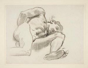 Studie för Prometheus, rondel, Rotunda, Museum of Fine Arts Boston av John Singer Sargent