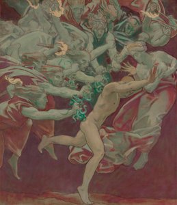 Studie för Museum of Fine Arts, Boston, Murals: Orestes and the Furies av John Singer Sargent