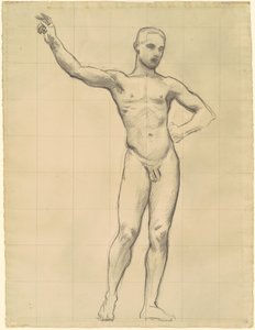 Studie av Apollo för "Apollo och muserna" av John Singer Sargent