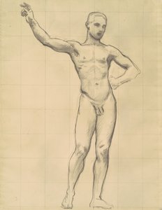 Studie av Apollo för Apollo och muserna, ca. 1921. av John Singer Sargent