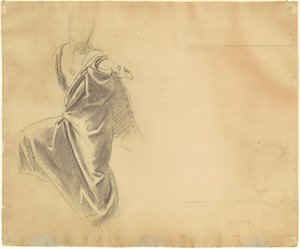 Studie av draperi [verso] av John Singer Sargent