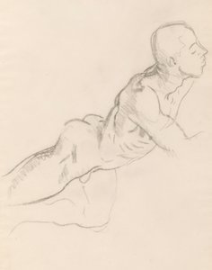 Studie av Eros för Eros och psyke, reliefdekoration, Rotunda, Museum of Fine Arts, Boston av John Singer Sargent