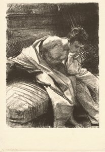 Studie av en sittande man av John Singer Sargent