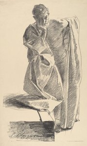 Studie av en ung man. av John Singer Sargent