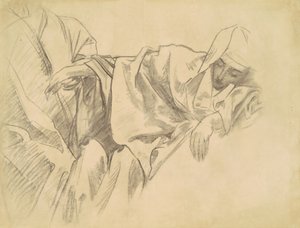 Studie av korsfästelsen för femton mysterier i rosenkransen, 1903-1916. av John Singer Sargent