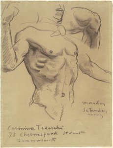 Studie av uppståndelsen för femton radbandsmysterier, 1903-1916. av John Singer Sargent