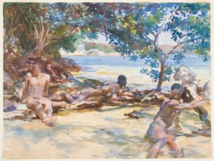 The Bathers (wc & gouache over graphite on paper) av John Singer Sargent