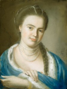 Porträtt av Mrs Gawen Brown (Elizabeth Byles), 1763