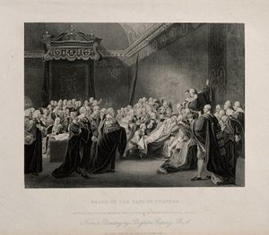 William Pitts, Lord Chathams, död i överhuset i Westminsterpalatset, 1778. Gravyr efter J. Copley, 1779. av John Singleton Copley