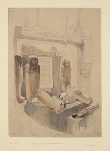 Mummies in the Bristol Institution, c.1834 (akvarell och penna på papper)