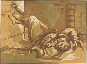 Man i kedjor av John Skippe after Jacopo Tintoretto
