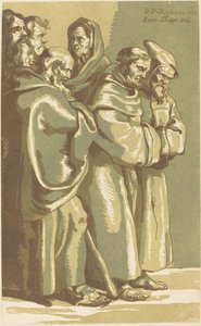En grupp munkar och en kvinna av John Skippe after Sir Peter Paul Rubens