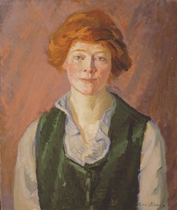 グリーンベスト（ジェニードイル）1914-15（キャンバスに油彩）スウェーデン語 av John French Sloan