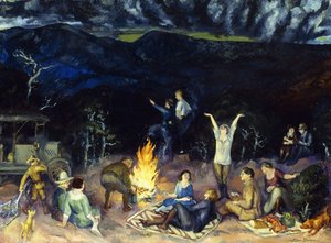 Picknick på åsen av John French Sloan