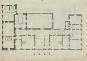Chillington Hall: penn- och pennteckning, nd [1789] (teckning)