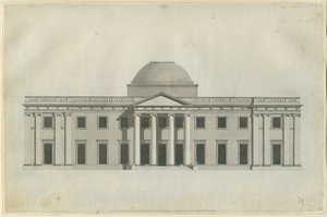 Chillington Hall: ritning med penna och tvätt, nd [1780-talet] (ritning) av John Soane
