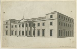 Chillington Hall: ritning med penna och tvätt, nd [?1780-talet]