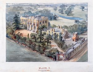 Pitzhanger Manor, Ealing (penna och bläck med wc på papper)