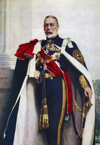 Porträtt av George V, Souverän av Strumpebandsorden av John St. Helier (after) Lander