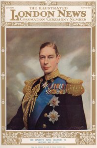 Porträtt av kung George VI (1895-1952) från "The Illustrated London News", 15 maj 1937