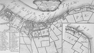 A Plan of Rotherhithe, 1755, 1912. Konstnärer: Okänd, John Stow. av John Stow