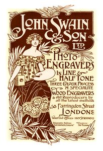 Annons för John Swain & Son, tryckare, 1901.