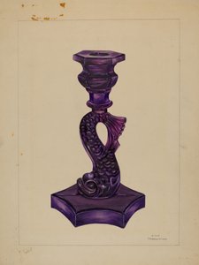 Delfinljusstake, ca. 1936. av John Tarantino