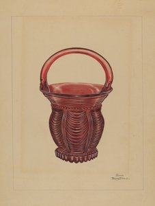 Dekorativ liten korg, ca. 1936. av John Tarantino