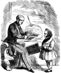 Albert, Prince Consort of Queen Victoria och Joseph Paxton, 1851 av John Tenniel