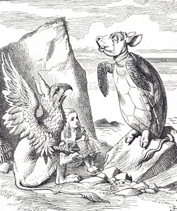 Alice, Mock Turtle and the Gryphon från Alice