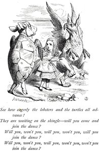 Alice, Mock Turtle and the Gryphon från Alice