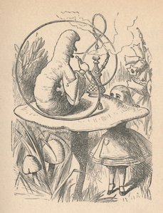 Alice och larven, 1889 av John Tenniel