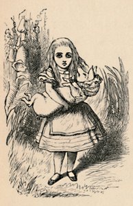 Alice håller en gris i famnen, 1889 av John Tenniel