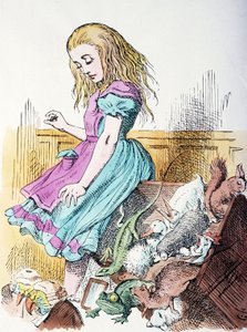 Alice omgiven av djur av John Tenniel