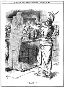 Britannia håller tillbaka kolera i brittiska hamnar, 1892 av John Tenniel