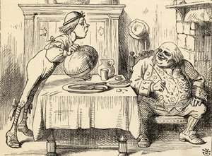Fader William efter att ha ätit gåsen, från "Alice