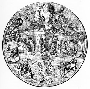 John Tenniels illustrationer från Alice i Underlandet av John Tenniel