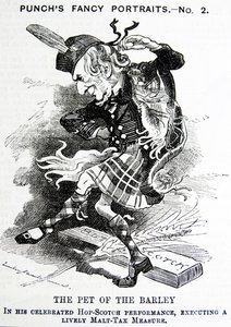 Politisk satir föreställande William Ewart Gladstone av John Tenniel
