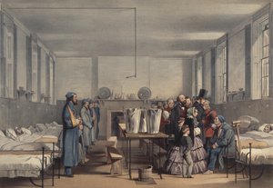 Drottning Victoria och prins Albert besökte soldater som skadades i Krimkriget på Brompton Hospital, Chatham, 1855 av John Tenniel