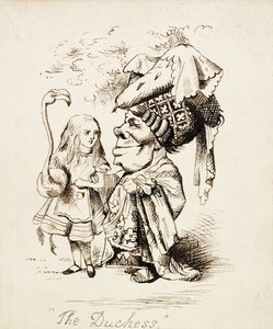 The Duchess, ca 1865 (penna och brunt bläck) av John Tenniel