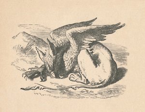 Gryphon sover i solen, 1889 av John Tenniel