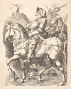 The Knight and His Companion Punch, 5 mars 1887, 1887. av John Tenniel
