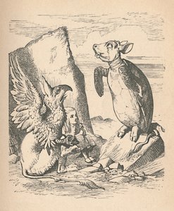 Sköldpaddan, Gryphon och Alice, 1889 av John Tenniel