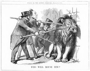 Vem ska väcka honom? 1859 av John Tenniel