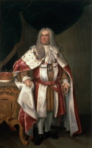 Porträtt av Sir Robert Walpole (1676-1745) Earl of Orford, 1743