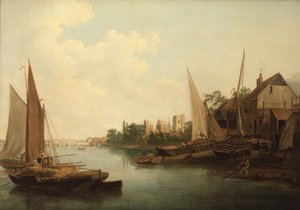 Themsen vid Lambeth, ca 1810 (olja på duk)