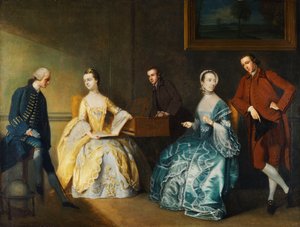 Ett gruppporträtt av familjen Chambers, av John Thomas Seton