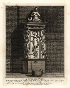 En nyfiken pump på gården till Leathersellers’ Hall, Bishopsgate Street, London av John Thomas Smith