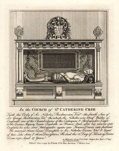 Gravbild av Sir Nicholas Throkmorton av John Thomas Smith